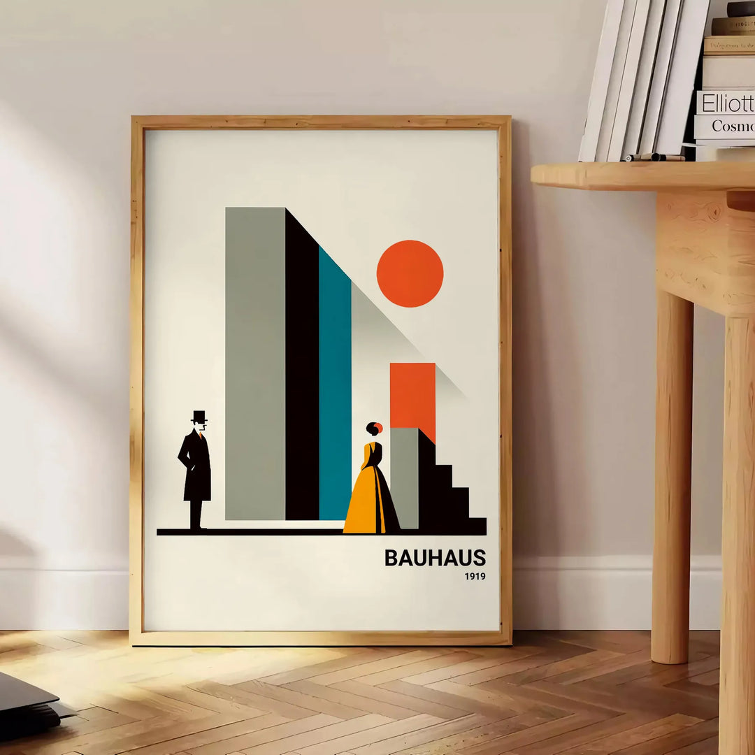 Bauhauss Human Art Travel Poster High Quality Frame Premium Print Home Decor Color