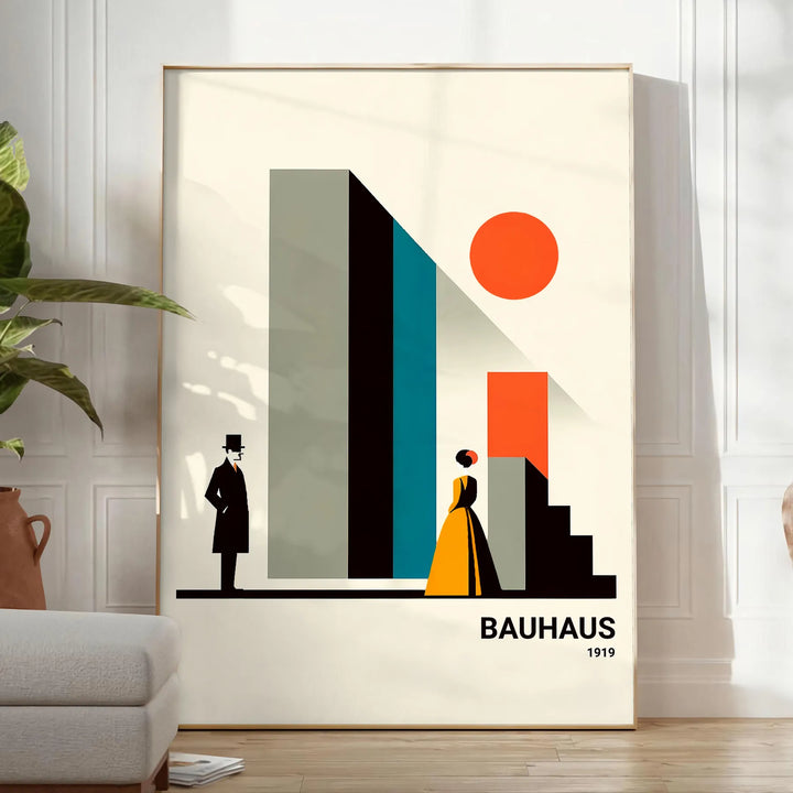 Bauhauss Human Art Travel Poster High Quality Frame Premium Print Home Decor Color