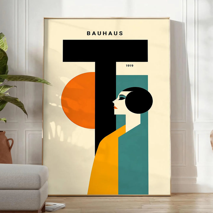 Bauhauss Human Poster 1 Travel Poster High Quality Frame Premium Print Home Decor Color