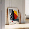 space captivating Bauhaus art print striking human design bold orange black modern poster perfect lover touch sophistication wall collection sizes A4 cm A0