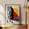 space captivating Bauhaus art print striking human design bold orange black modern poster perfect lover touch sophistication wall collection sizes A4 cm A0