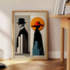 space Bauhaus Human art print captivating blend minimalist design bold color wall thoughtful gift artistic poster modern aesthetics timeless charm A4 cm A0 sizes