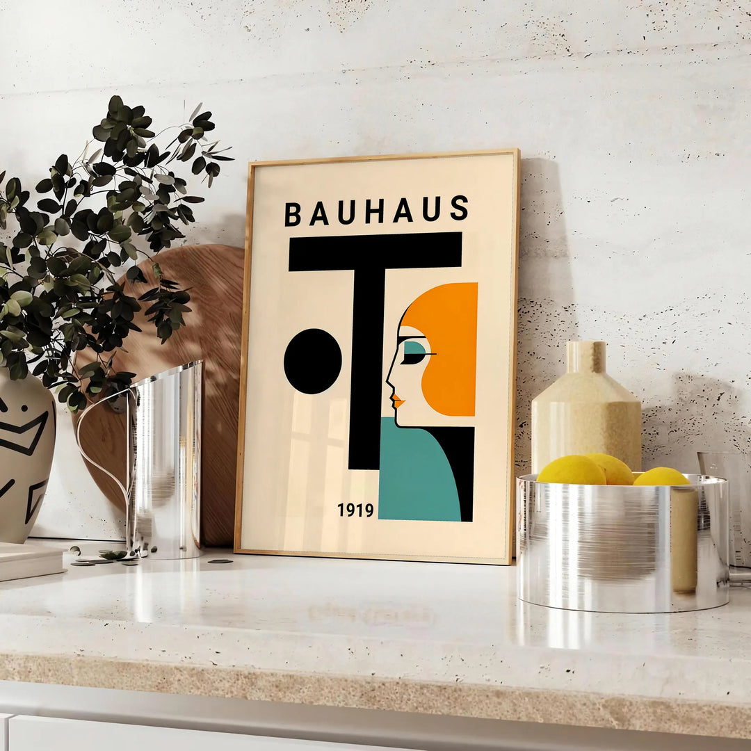 Bauhauss Human Print Travel Poster High Quality Frame Premium Print Home Decor Color