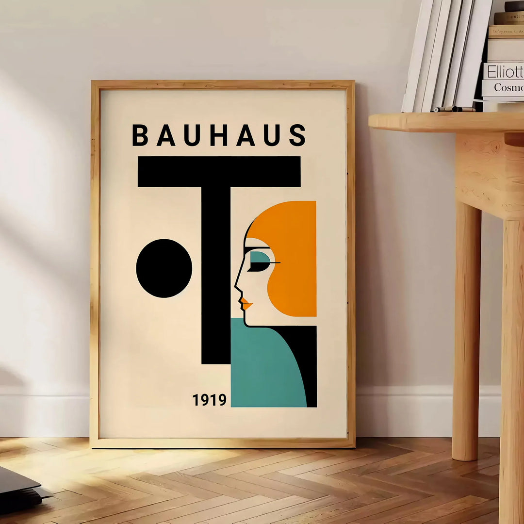 Bauhauss Human Print Travel Poster High Quality Frame Premium Print Home Decor Color