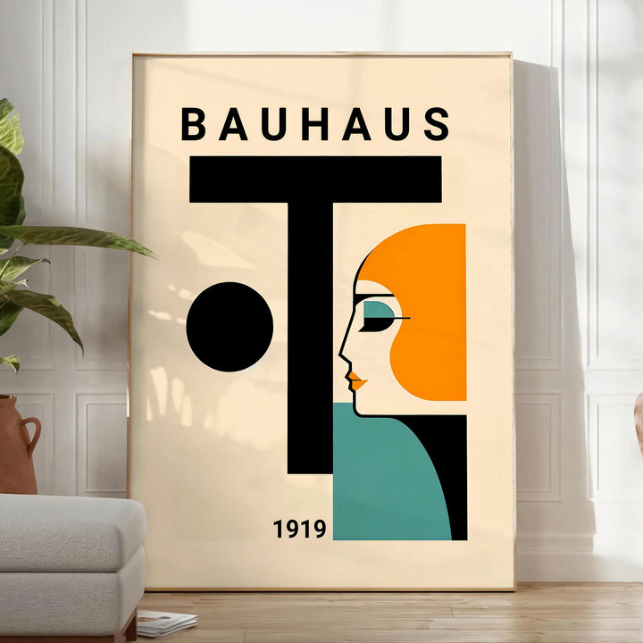 Bauhauss Human Print Travel Poster High Quality Frame Premium Print Home Decor Color