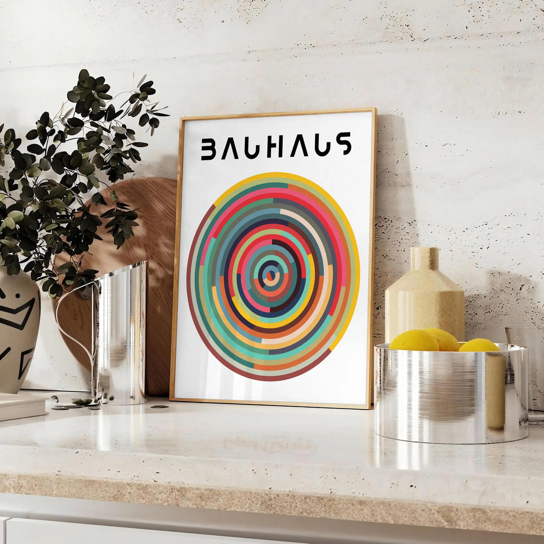 Bauhauss Poster 9 Travel Poster High Quality Frame Premium Print Home Decor Color