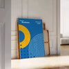 Affiche design intemporel Bauhaus 14 gris jaune intérieur un cadeau unique une version cadre espace