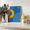 Affiche design intemporel Bauhaus 14 gris jaune intérieur un cadeau unique une version cadre espace