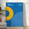 Affiche design intemporel Bauhaus 14 gris jaune intérieur un cadeau unique une version cadre espace