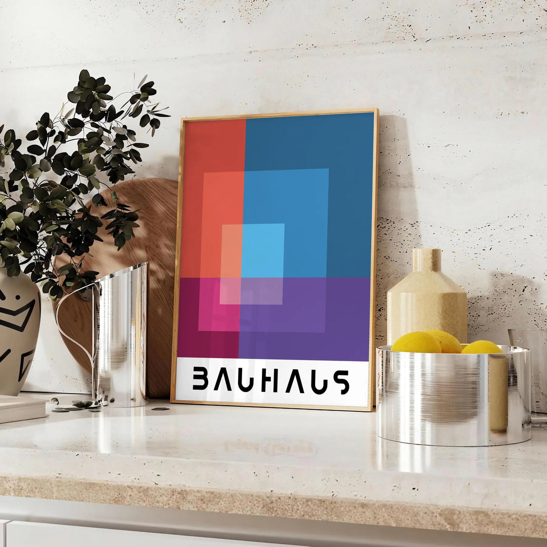 Bauhauss Print 8 Travel Poster High Quality Frame Premium Print Home Decor Color