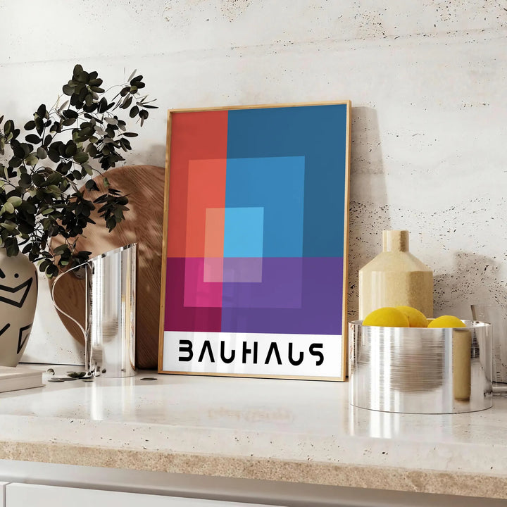 Bauhauss Print 8 Travel Poster High Quality Frame Premium Print Home Decor Color