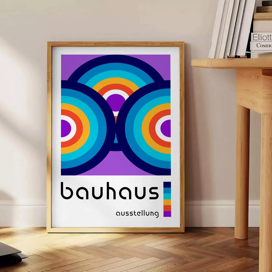 Bauhauss Print Travel Poster High Quality Frame Premium Print Home Decor Color