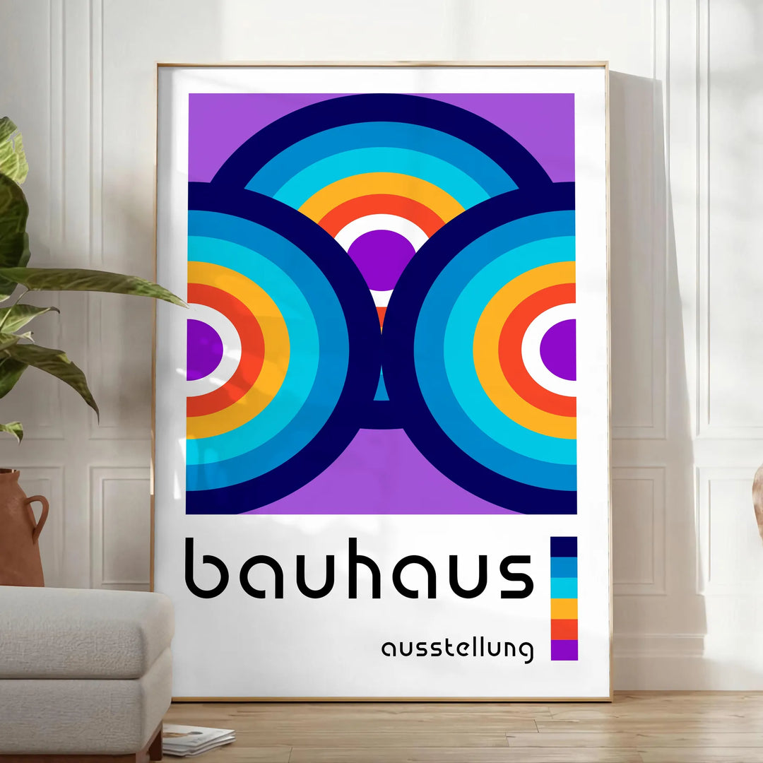 Bauhauss Print Travel Poster High Quality Frame Premium Print Home Decor Color