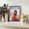 space vibrant Bazaar No Feelings Baby Just Into Good Ones poster dynamic blend orange blue eye artwork perfect gift chic wall art addition options standalone piece