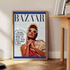 space vibrant Bazaar No Feelings Baby Just Into Good Ones poster dynamic blend orange blue eye artwork perfect gift chic wall art addition options standalone piece