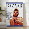 space vibrant Bazaar No Feelings Baby Just Into Good Ones poster dynamic blend orange blue eye artwork perfect gift chic wall art addition options standalone piece