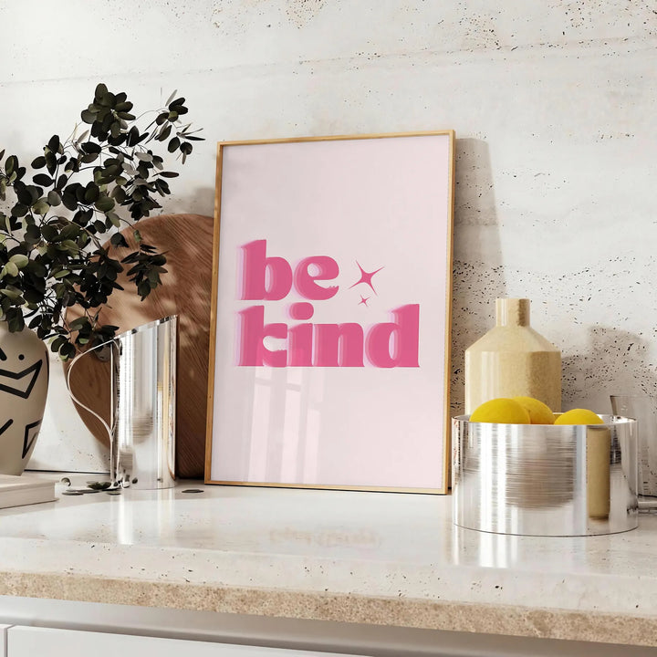 Be Kind Motivation Art Travel Poster High Quality Frame Premium Print Home Decor Color