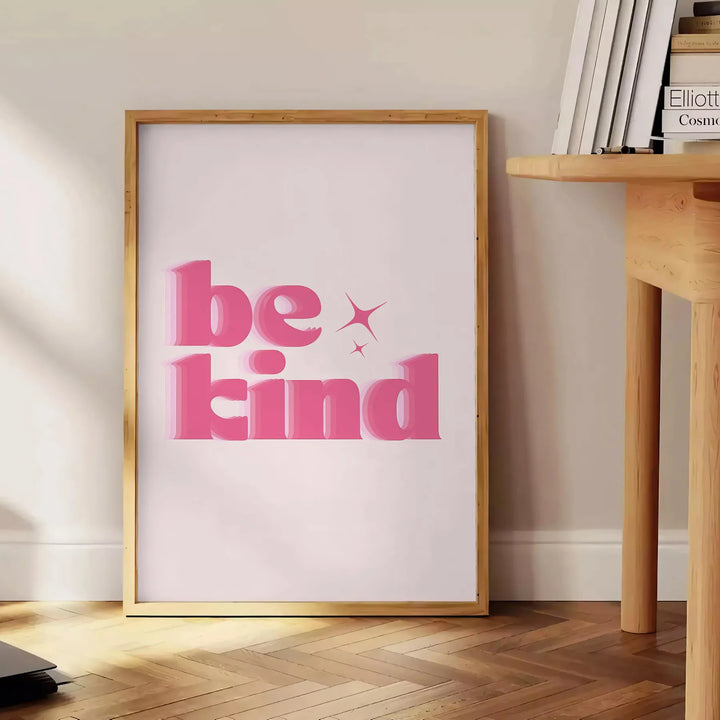 Be Kind Motivation Art Travel Poster High Quality Frame Premium Print Home Decor Color