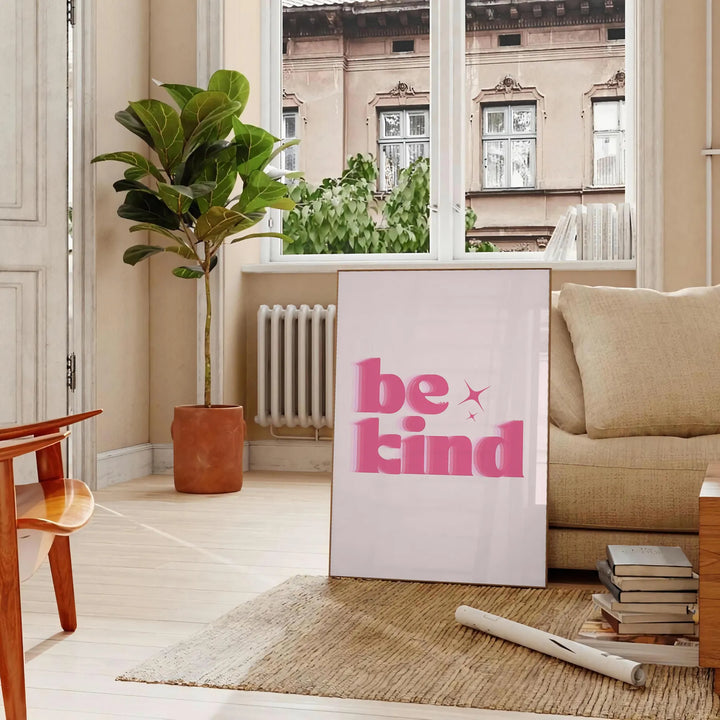 Be Kind Motivation Art Travel Poster High Quality Frame Premium Print Home Decor Color