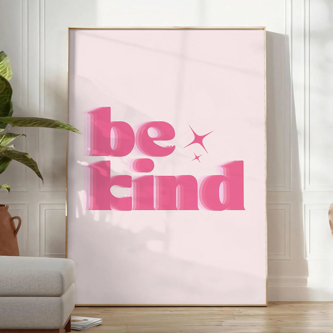 Be Kind Motivation Art Travel Poster High Quality Frame Premium Print Home Decor Color