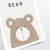 captivating beauty nature Bear Animal Poster serene shades gray brown wall art wildlife enthusiasts artwork inspiring gift space stunning print available