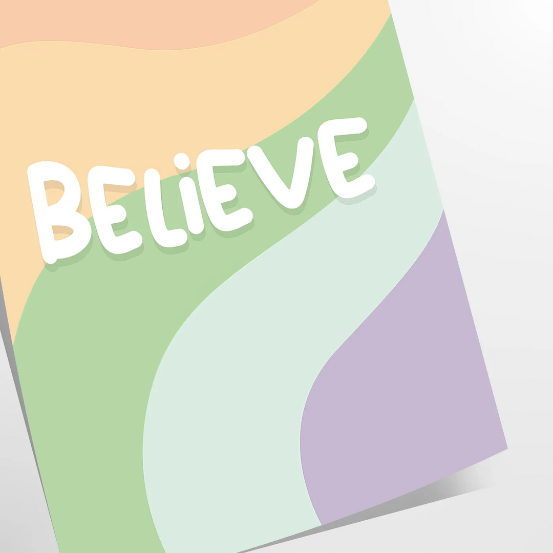 Believe Motivation Print Travel Poster High Quality Frame Premium Print Home Decor Color