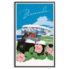 timeless allure Bermuda Vintage Poster elegant gray black tones touch sophistication space captivating artwork perfect gift framed frameless options style