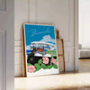 timeless allure Bermuda Vintage Poster elegant gray black tones touch sophistication space captivating artwork perfect gift framed frameless options style