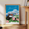 timeless allure Bermuda Vintage Poster elegant gray black tones touch sophistication space captivating artwork perfect gift framed frameless options style