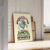 space Better Days Ahead poster groovy art vibrant black green hues eye wall perfect gift occasion unframed version home office