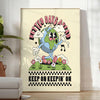 space Better Days Ahead poster groovy art vibrant black green hues eye wall perfect gift occasion unframed version home office