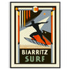 vibrant world Biarritz surf stunning orange black poster wall art thoughtful gift artwork essence coastal adventure dimensions A4 cm A0