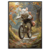 whimsical green gray poster bike mouse perfect charm space delightful artwork ideal gift animal lovers wall art collection unique print