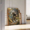 whimsical green gray poster bike mouse perfect charm space delightful artwork ideal gift animal lovers wall art collection unique print