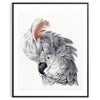 space elegant bird poster gray white tones wall art exquisite print perfect gift nature lover multiple sizes A4 cm A0 room artwork today