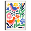 space vibrant bird poster stunning orange blue hues eye wall art perfect gift nature enthusiasts splash color room dimensions A4 cm A0