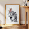 space elegant bird poster gray white tones wall art exquisite print perfect gift nature lover multiple sizes A4 cm A0 room artwork today
