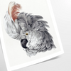 space elegant bird poster gray white tones wall art exquisite print perfect gift nature lover multiple sizes A4 cm A0 room artwork today