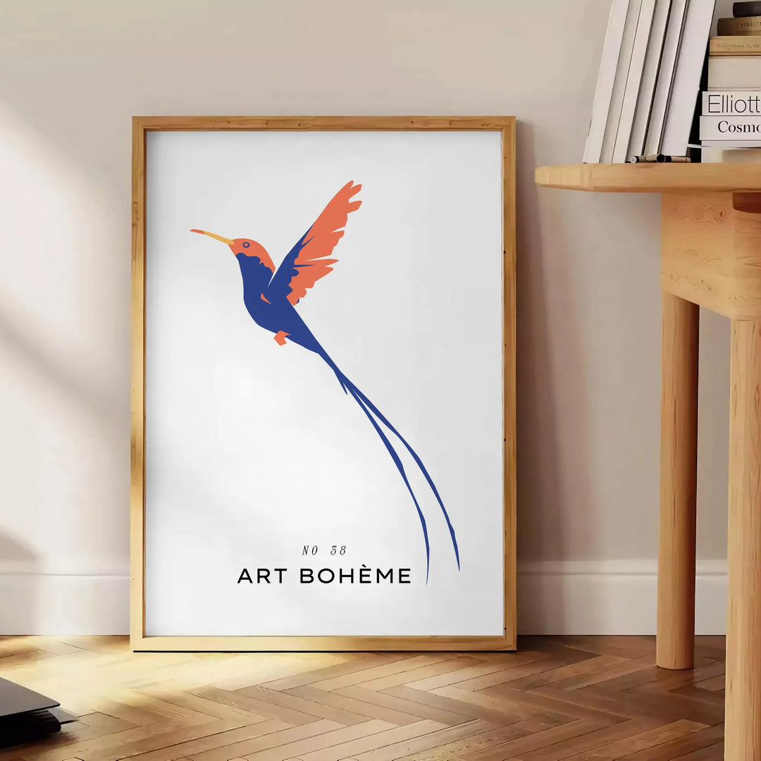 Bird Animal Wall Art Travel Poster High Quality Frame Premium Print Home Decor Color