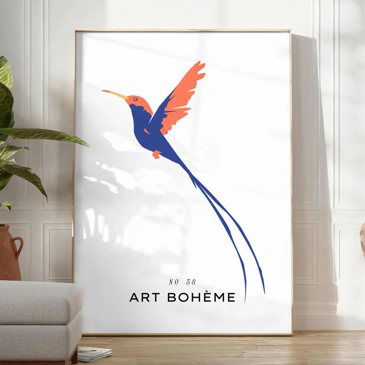 Bird Animal Wall Art Travel Poster High Quality Frame Premium Print Home Decor Color