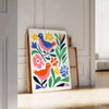 space vibrant bird poster stunning orange blue hues eye wall art perfect gift nature enthusiasts splash color room dimensions A4 cm A0