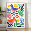 space vibrant bird poster stunning orange blue hues eye wall art perfect gift nature enthusiasts splash color room dimensions A4 cm A0