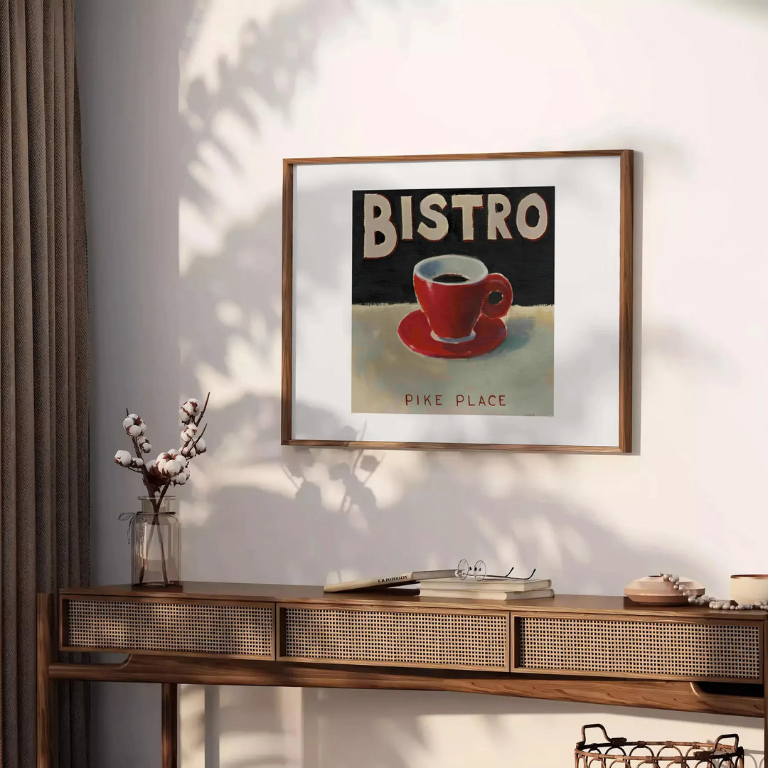 Bistro Kitchen Poster Travel Poster High Quality Frame Premium Print Home Decor Color