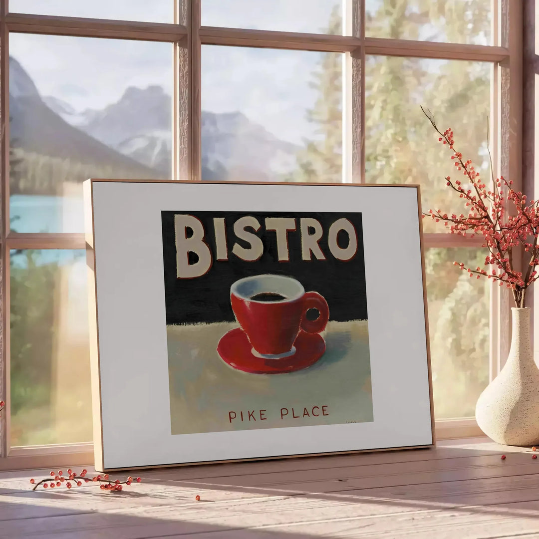 Bistro Kitchen Poster Travel Poster High Quality Frame Premium Print Home Decor Color