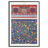space blossom flower print poster vivid green blue hues stunning piece wall art perfect room thoughtful gift personalized touch