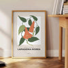 space captivating Flower Market Poster stunning blossom art vibrant orange gray hues wall unique gift artwork elegance charm sizes A4 cm A0