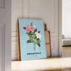 space enchanting Flower Market Poster stunning blossom theme refreshing green blue hues exquisite wall art perfect gift unique artwork addition home standalone print