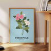 space enchanting Flower Market Poster stunning blossom theme refreshing green blue hues exquisite wall art perfect gift unique artwork addition home standalone print