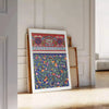 space blossom flower print poster vivid green blue hues stunning piece wall art perfect room thoughtful gift personalized touch