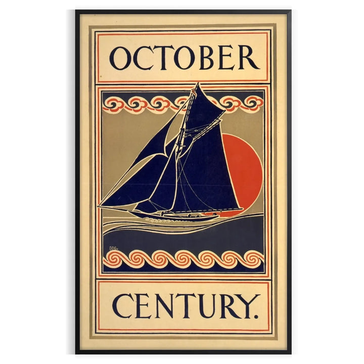 Bateau Octobre Siècle Affiche de voyage Art mural 